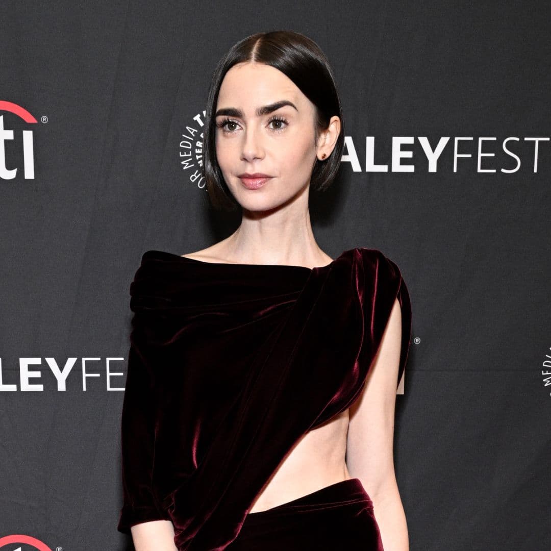  2026's High-Vamp Heel Trend Pairs Perfectly With Lily Collins's Balenciaga Cut-Out Dress 
