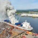 Fire Erupts On Ship Loaded With 1,000 Tonnes Of Scrap Metal At Newport Docks